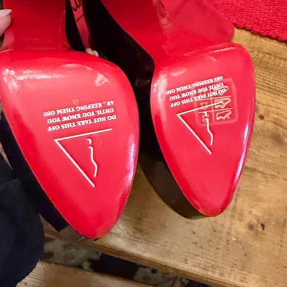 Christian Louboutin Movida 49/ US10 Sabina 130 Black Patent Platform Pump - Picture 8 of 11